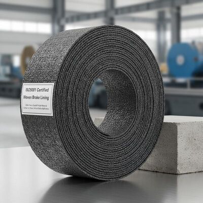 ISO9001 인증 직조 브레이크 라이닝 폭 100mm 내구성 마찰재, 대형 차량 브레이크 적용에 적합